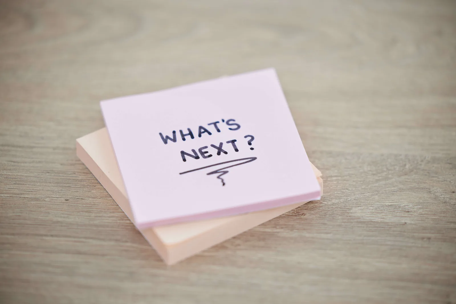 Sticky note, planning and company desk for text writing, business growth and management motivation