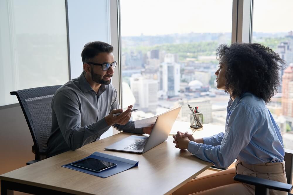 media seller discussing advertising opportunities