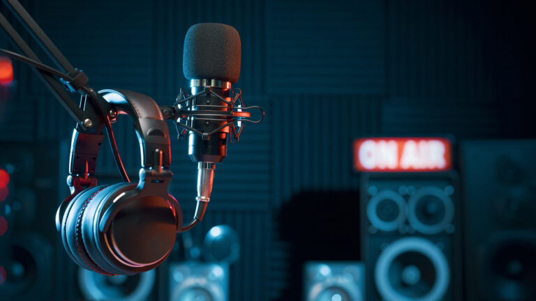 An empty radio station during an unmanned daypart