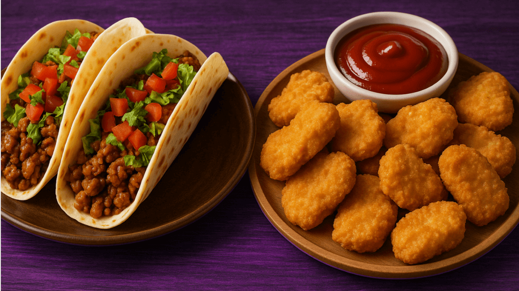 tacos and chicken nuggets content and image that drives clicks