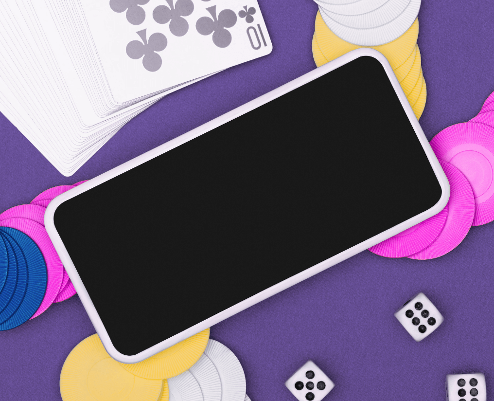 Mobile phone black screen on table 